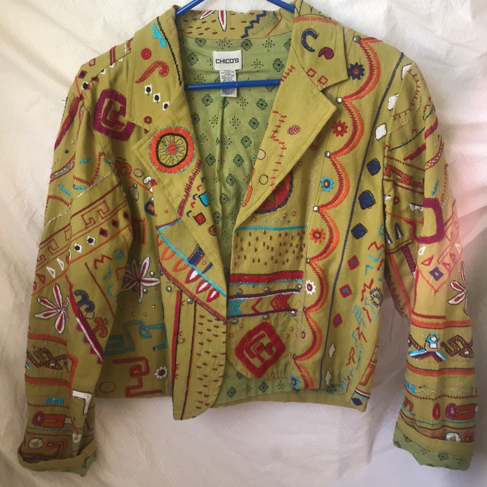 ✧Chico’s Embroidered Jacket Green
»EUD!